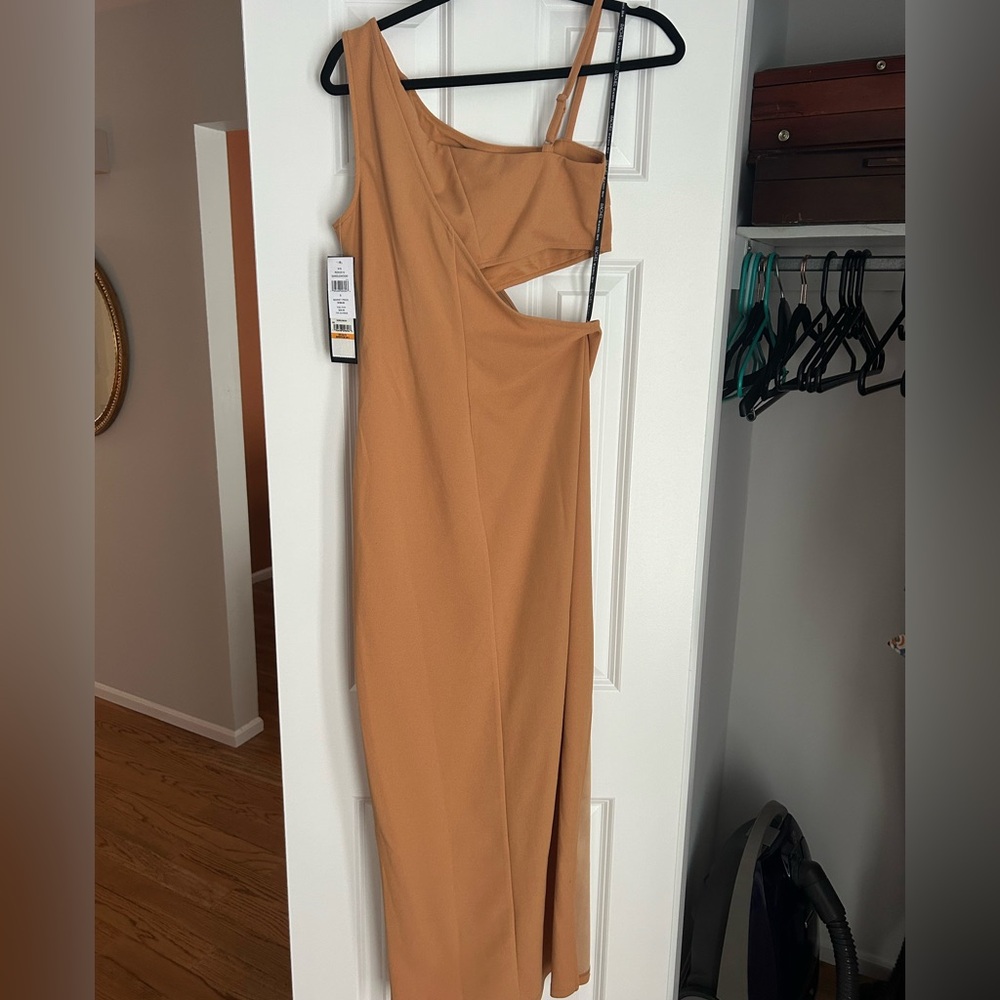 RACHEL Rachel Roy One-Shoulder Tan Dress - Picture 2 of 3